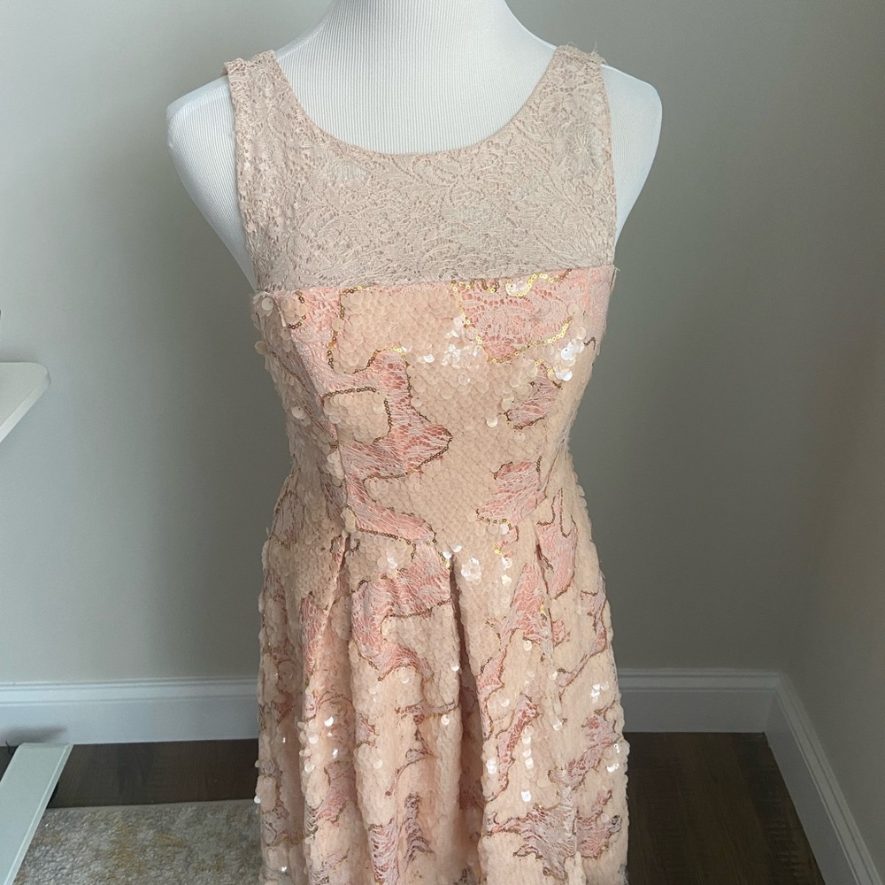 Anthropologie Eva Franco blush sequin dress - Picture 5 of 9
